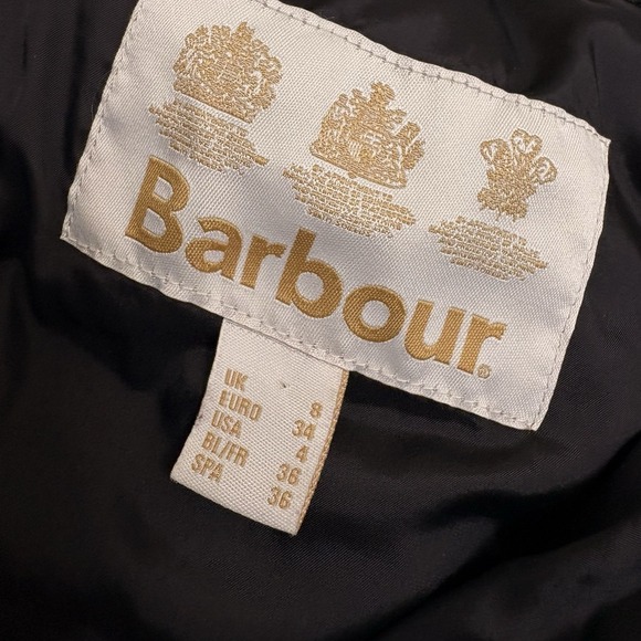 Barbour Weatheram Longline Quilted Puffer Coat Purple Wine SIZE 4 US Women - Picture 4 of 12